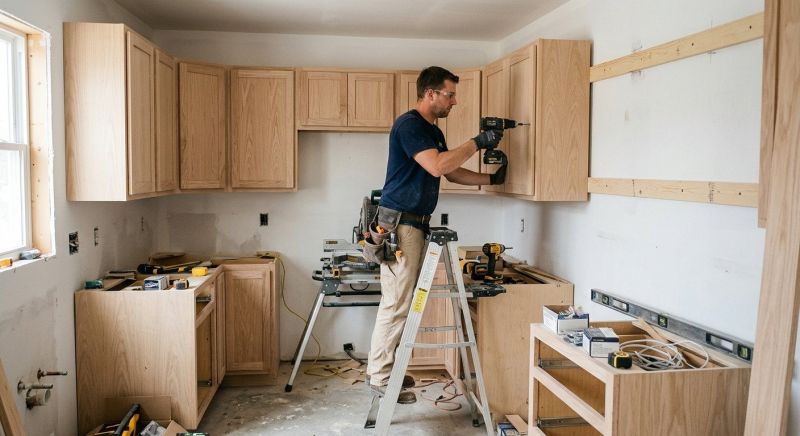 Wood Cabinet Installation in Bloomington, IN