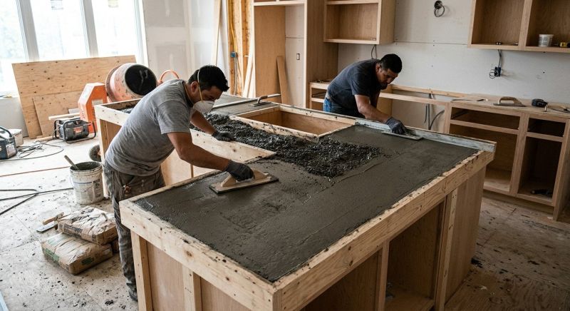 Poured Countertop Installation in Marin County, CA